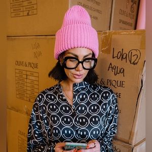 Dressed in Lala Grunge Chic Beanie in Bubblegum